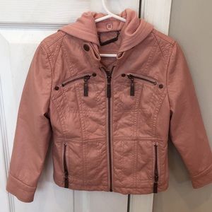 JouJou Girls Faux Leather Coat